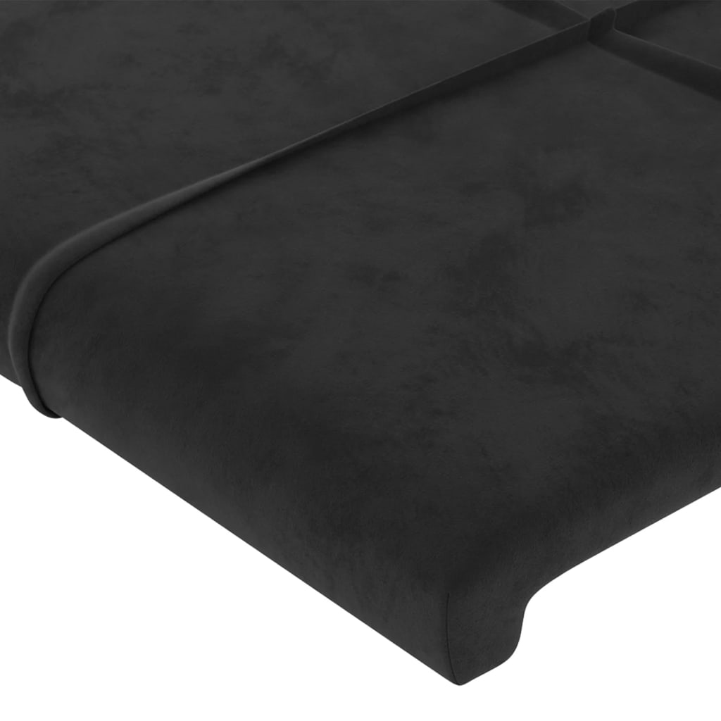 vidaXL Πλαίσιο Κρεβατιού με Κεφαλάρι Μαύρο 90x190 εκ. Βελούδινο