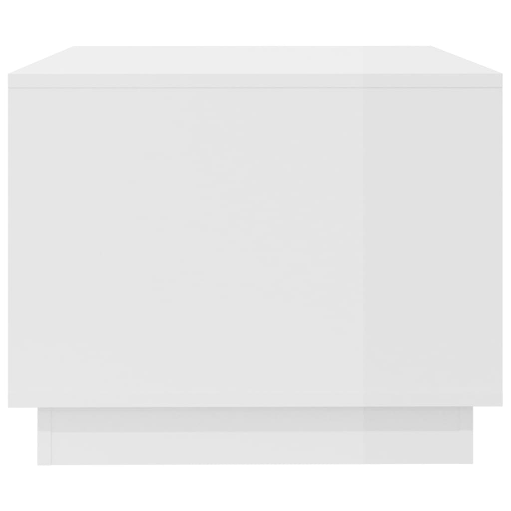 vidaXL Τραπεζάκι Σαλονιού Γυαλιστερό Λευκό 102,5x55x44 εκ Μοριοσανίδα