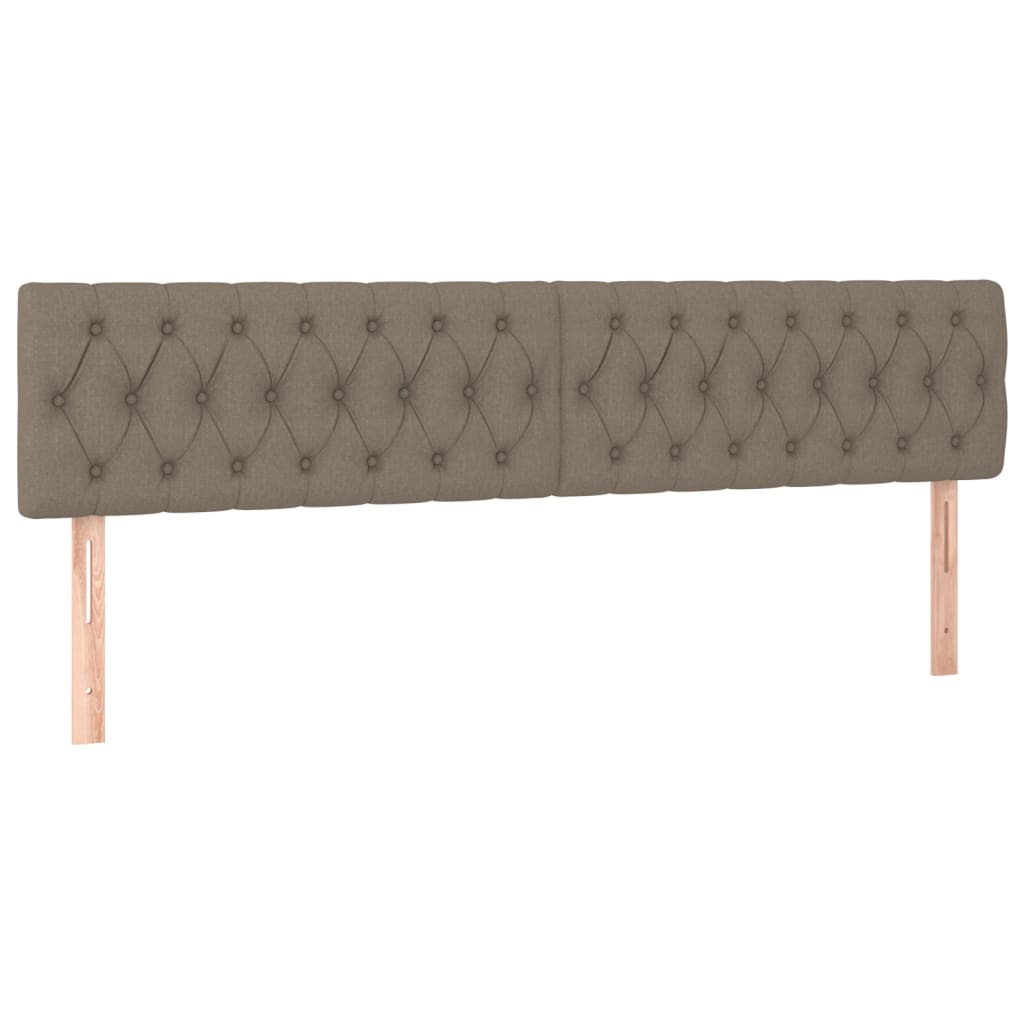 vidaXL Κεφαλάρια Κρεβατιού 2 τεμ. Taupe 90x7x78/88 εκ. Υφασμάτινο