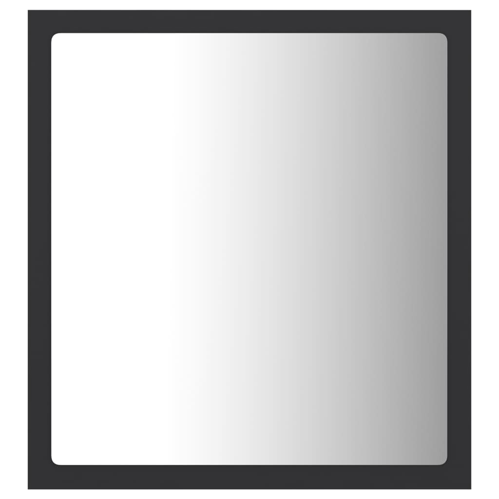 vidaXL Καθρέφτης Μπάνιου με LED Γκρι 40 x 8,5 x 37 εκ. από Ακρυλικός