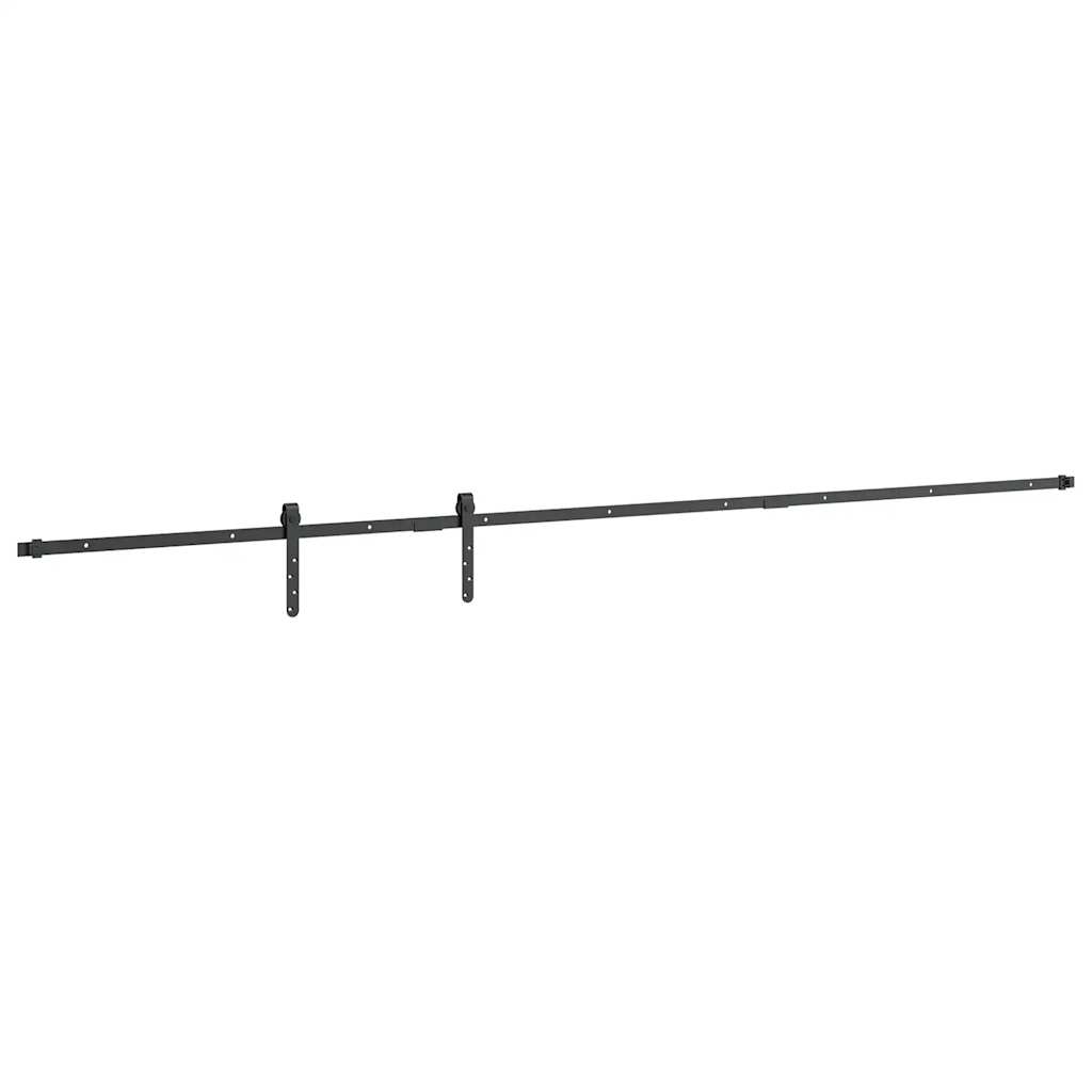 vidaXL Κιτ συρόμενης πόρτας γραφείου 244 cm από ανθρακούχο χάλυβα