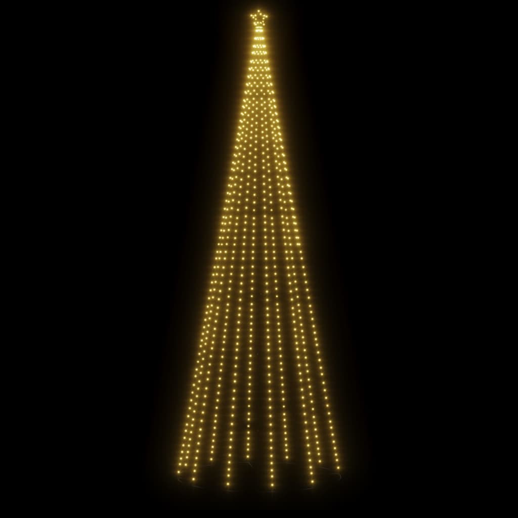 vidaXL Χριστουγεννιάτικο Δέντρο Κώνος 732 LED Θερμό Λευκό 160x500 εκ.
