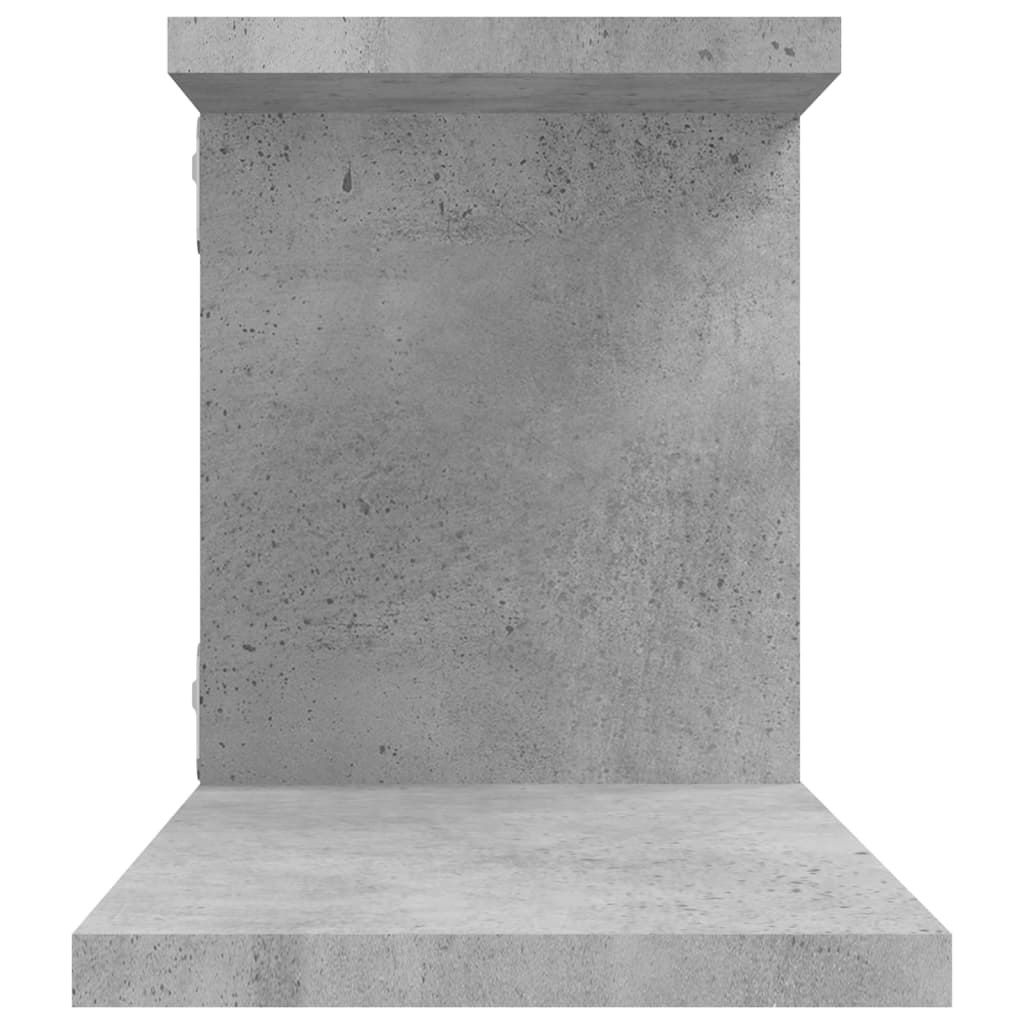 vidaXL Ράφι Τηλεόρασης Επιτοίχιο Γκρι Σκυρ. 125x18x23 εκ. Επεξ. Ξύλο