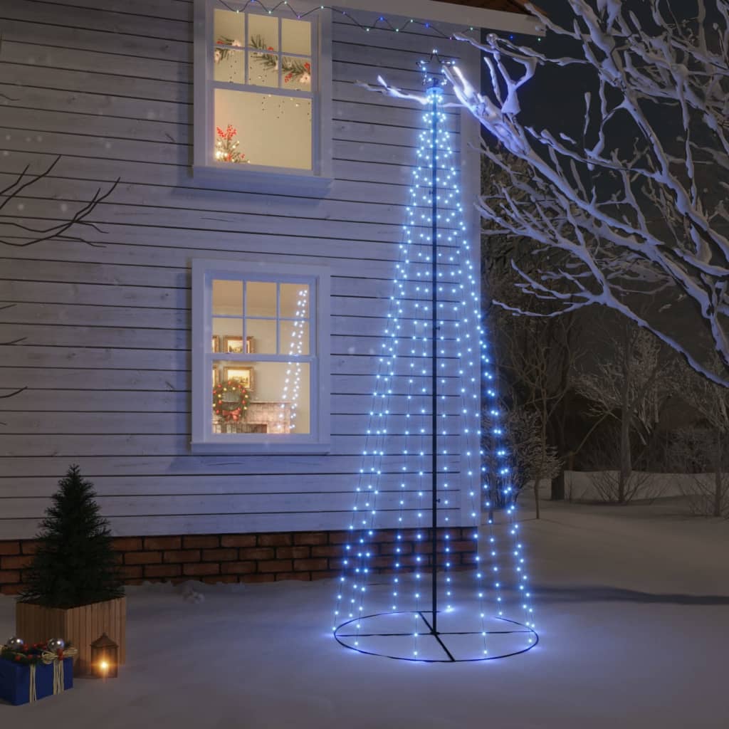 vidaXL Χριστουγεννιάτικο Δέντρο Κώνος 310 LED Μπλε 100 x 300 εκ.