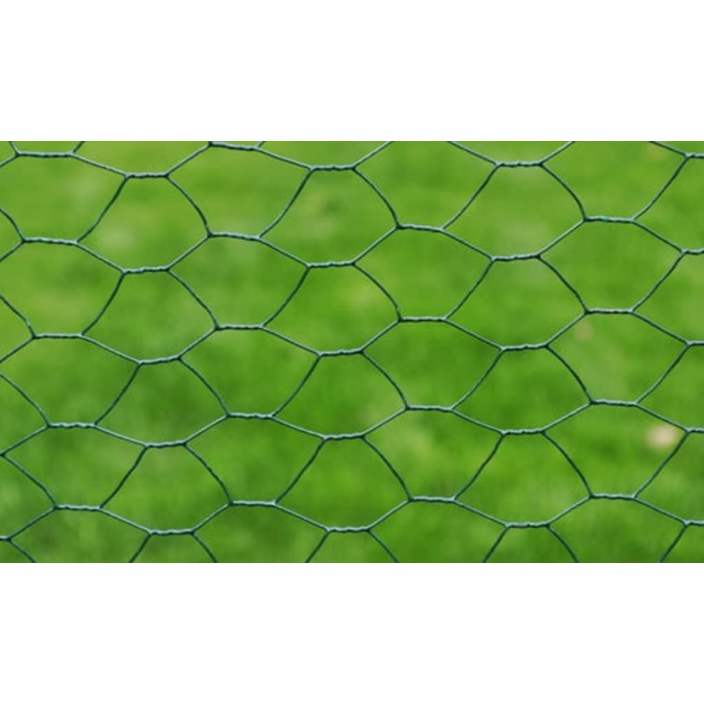 vidaXL Συρματόπλεγμα Κοτετσόσυρμα Πράσινο 25x0,5μ. Γαλβαν. Επικάλ. PVC