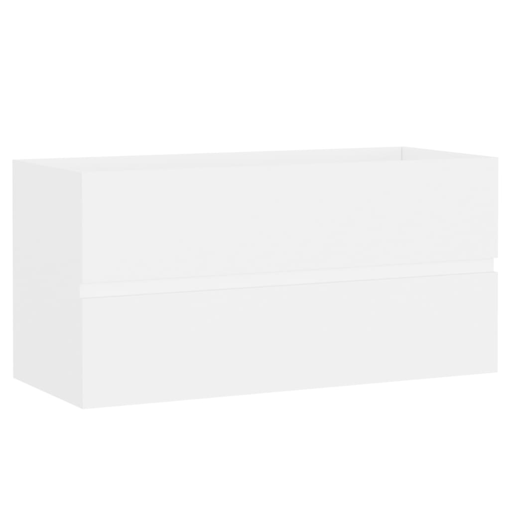 vidaXL Ντουλάπι Νιπτήρα Λευκό 90 x 38,5 x 45 εκ. από Μοριοσανίδα