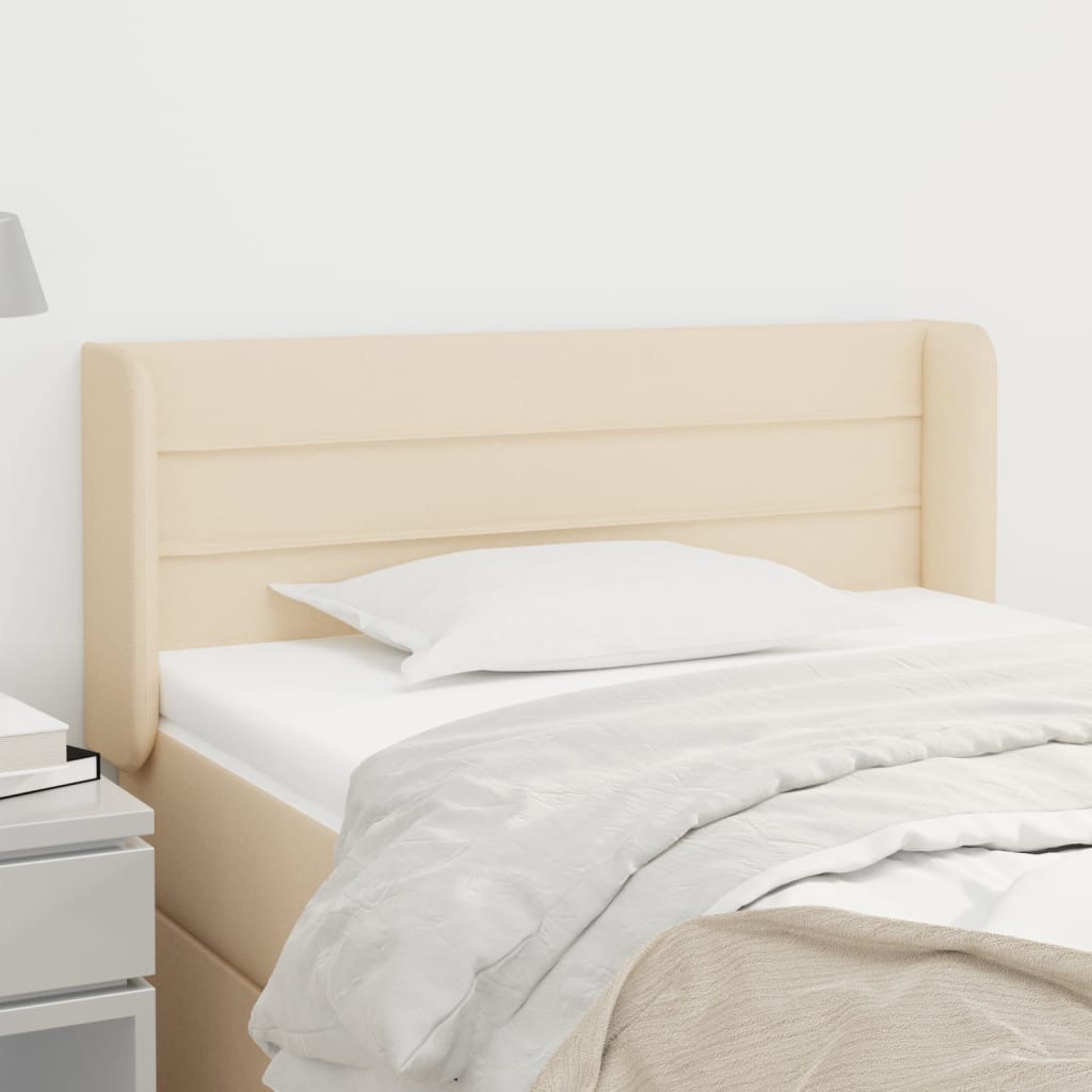 vidaXL Κεφαλάρι με Πτερύγια Κρεμ 83x16x78/88 εκ. Υφασμάτινο