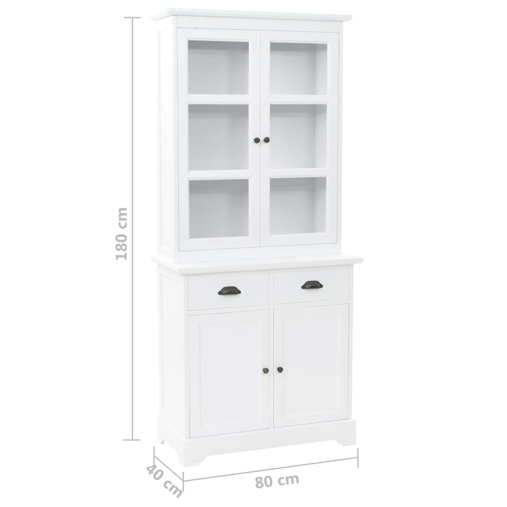 vidaXL Βιτρίνα Σαλονιού με 4 Πόρτες 80x40x180 εκ. MDF και Ξύλο Πεύκου