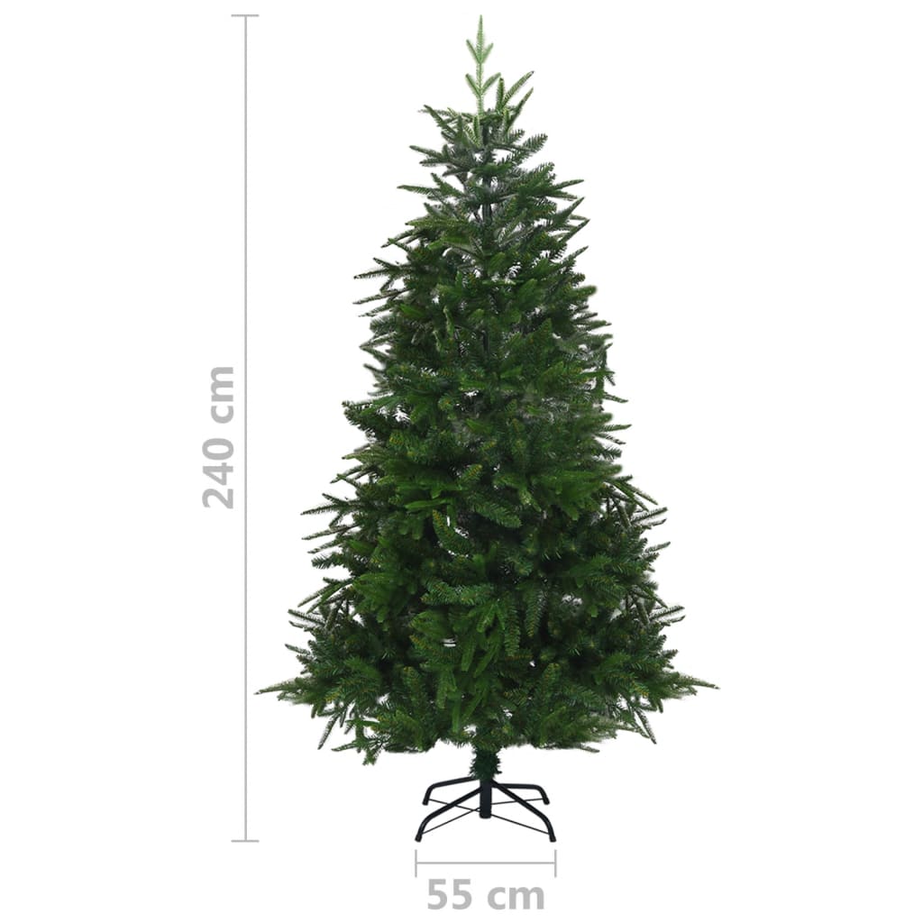 vidaXL Χριστουγεννιάτικο Δέντρο Τεχν. LED/Μπάλες Πράσινο 240 εκ PVC/PE
