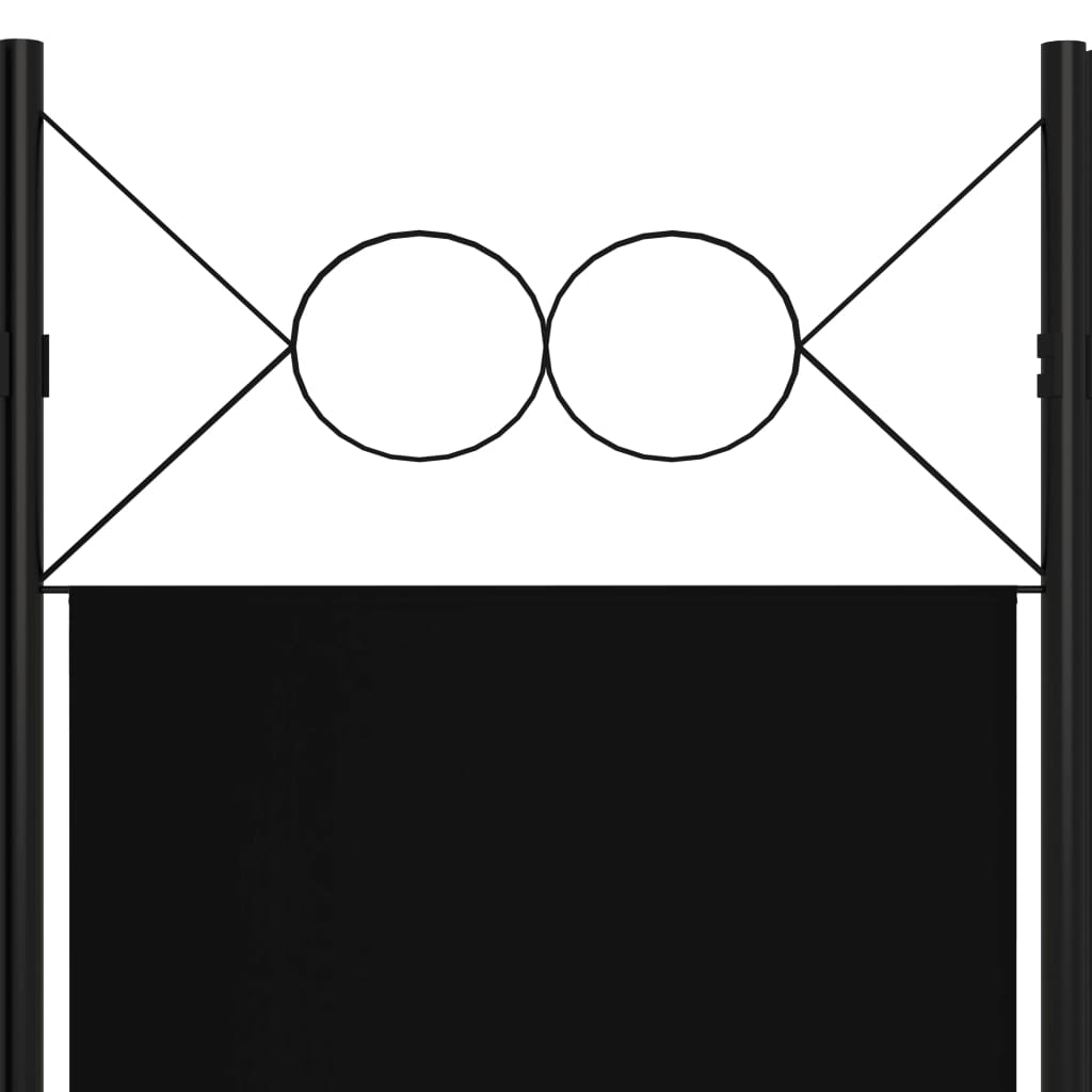 vidaXL Διαχωριστικό Δωματίου με 3 Πάνελ Μαύρο 120 x 180 εκ.