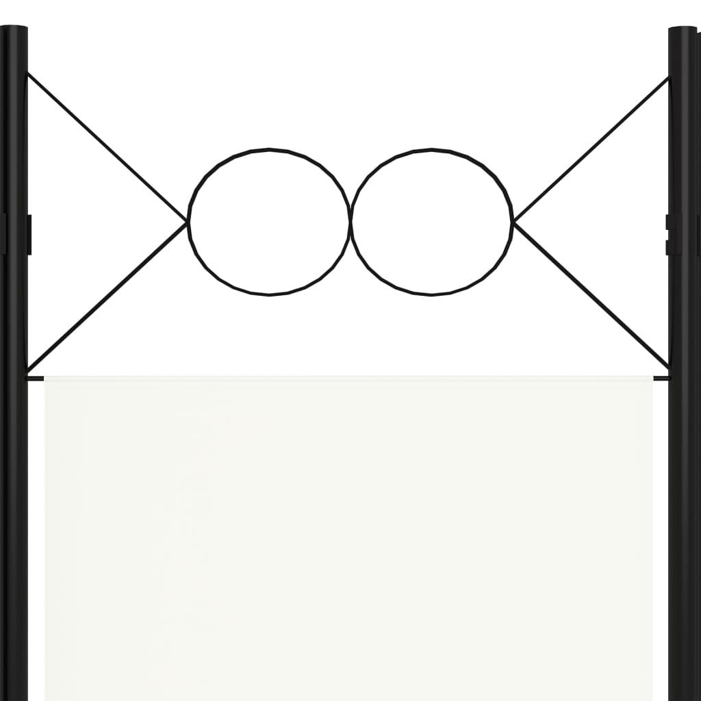 vidaXL Διαχωριστικό Δωματίου με 4 Πάνελ Λευκό Κρεμ 160 x 180 εκ.