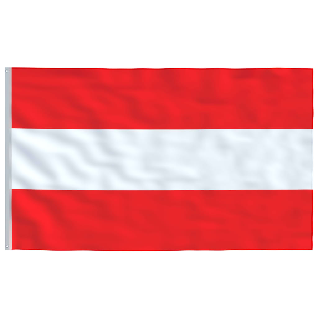 vidaXL Σημαία Αυστρίας 6 μ. με Ιστό Αλουμινίου