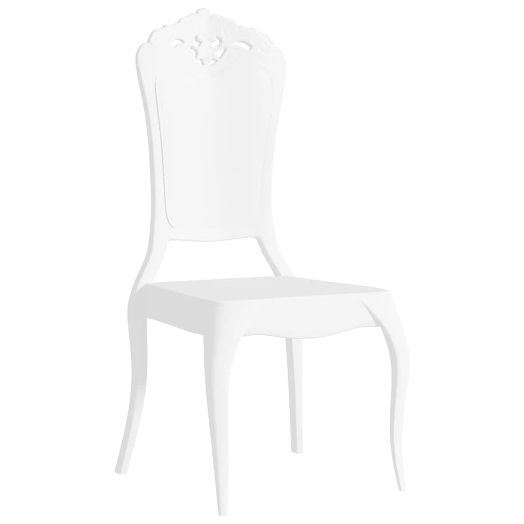 vidaXL Καρέκλες Τραπεζαρίας 6 τεμ. Λευκές από Πολυανθρακικό Υλικό