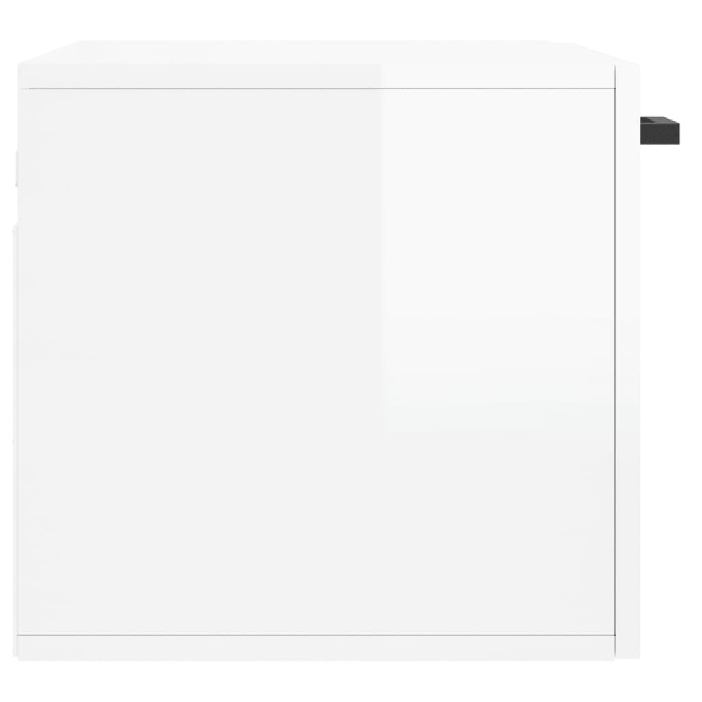 vidaXL Ντουλάπι Τοίχου Γυαλιστερό Λευκό 60x36,5x35 εκ. Επεξεργ. Ξύλο