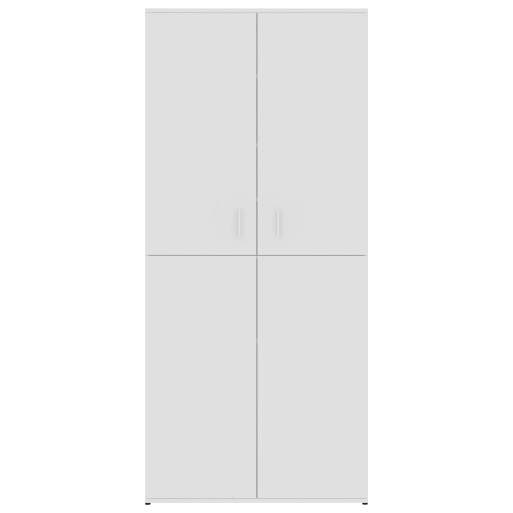 vidaXL Παπουτσοθήκη Λευκή 80 x 39 x 178 εκ. από Μοριοσανίδα