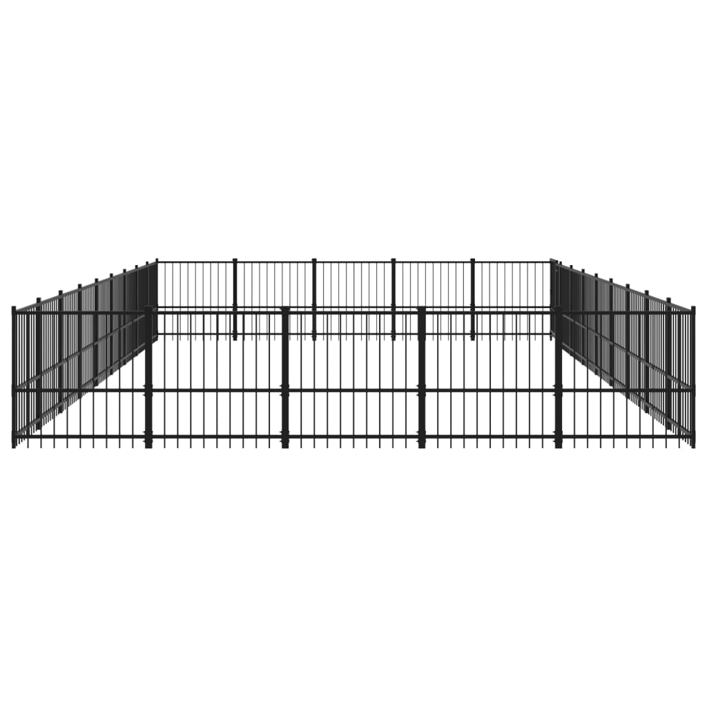 vidaXL Κλουβί Σκύλου Εξωτερικού Χώρου 42,34 μ² από Ατσάλι