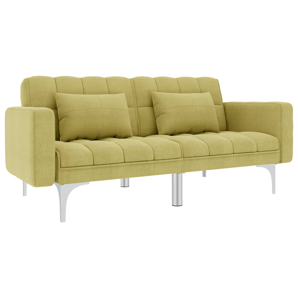 247217 vidaXL Καναπές - Κρεβάτι Πράσινος Υφασμάτινος