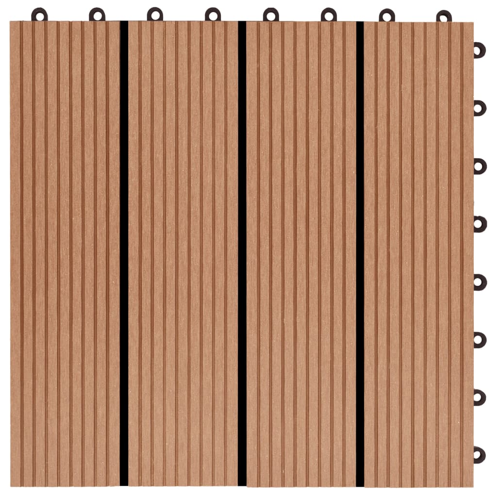 vidaXL Πλακάκια Deck 22 τεμ. Χρώμα Teak 30 x 30 εκ. 2 μ² από WPC