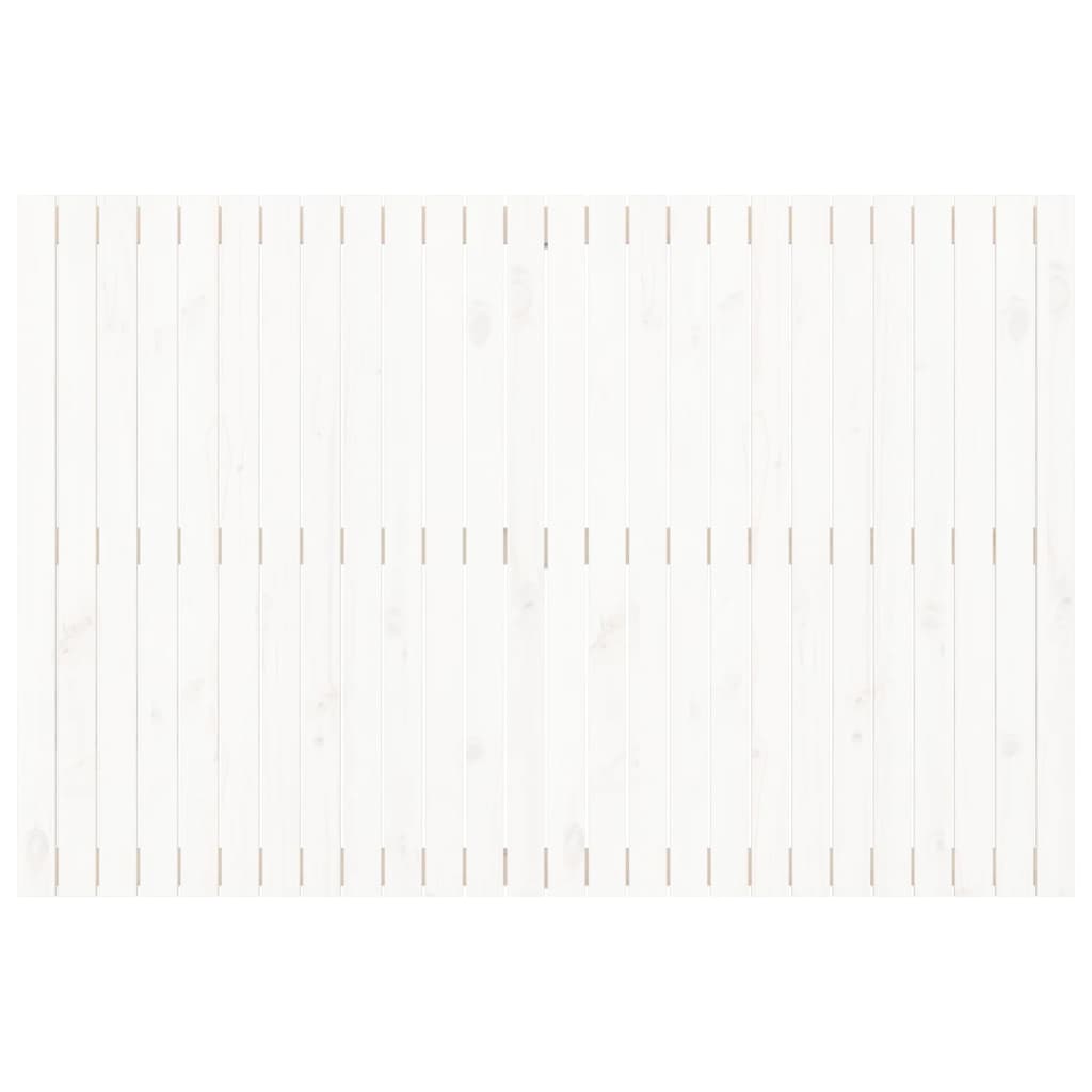 vidaXL Κεφαλάρι Τοίχου Λευκό 166x3x110 εκ. από Μασίφ Ξύλο Πεύκου