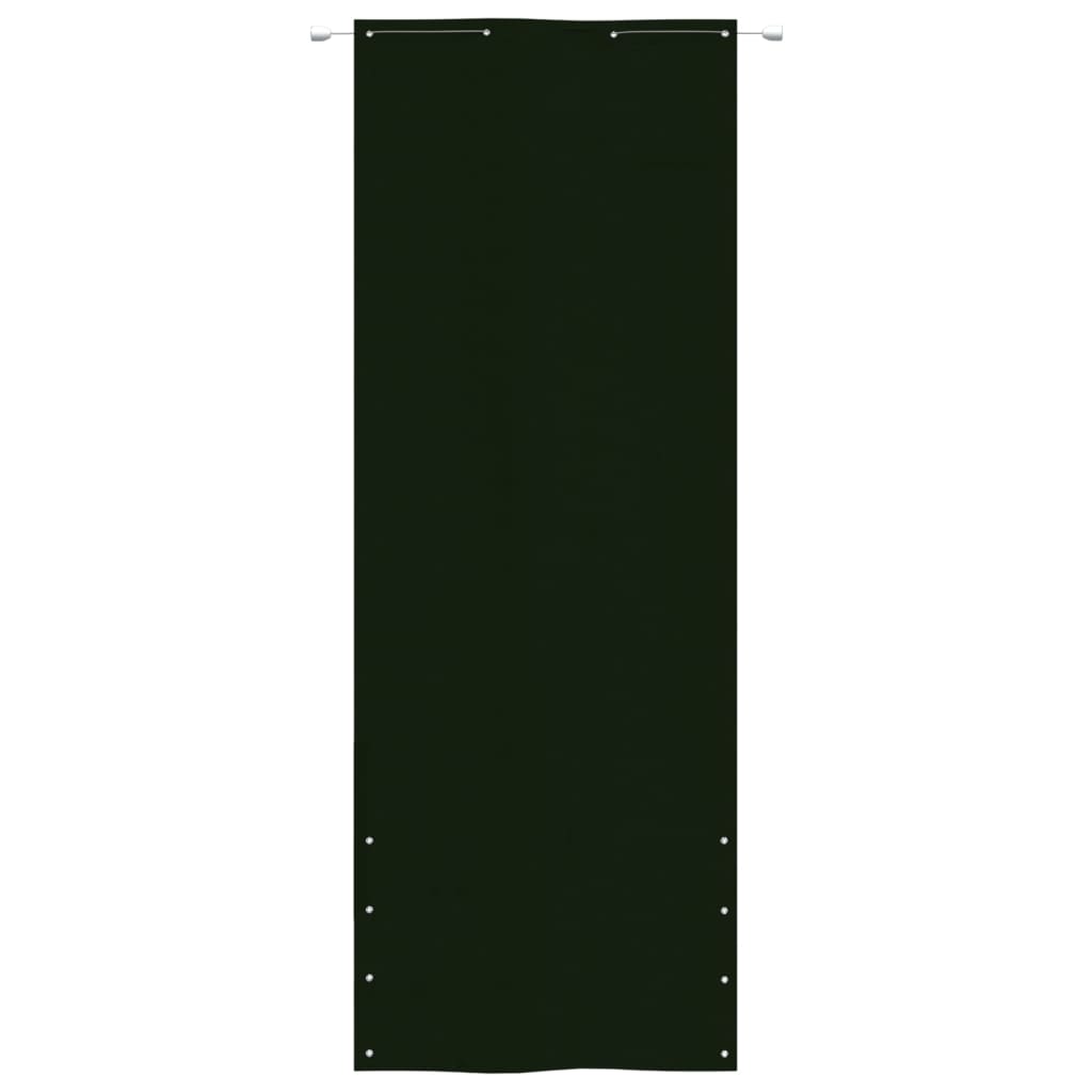 vidaXL Διαχωριστικό Βεράντας Σκούρο Πράσινο 80 x 240 εκ Ύφασμα Oxford