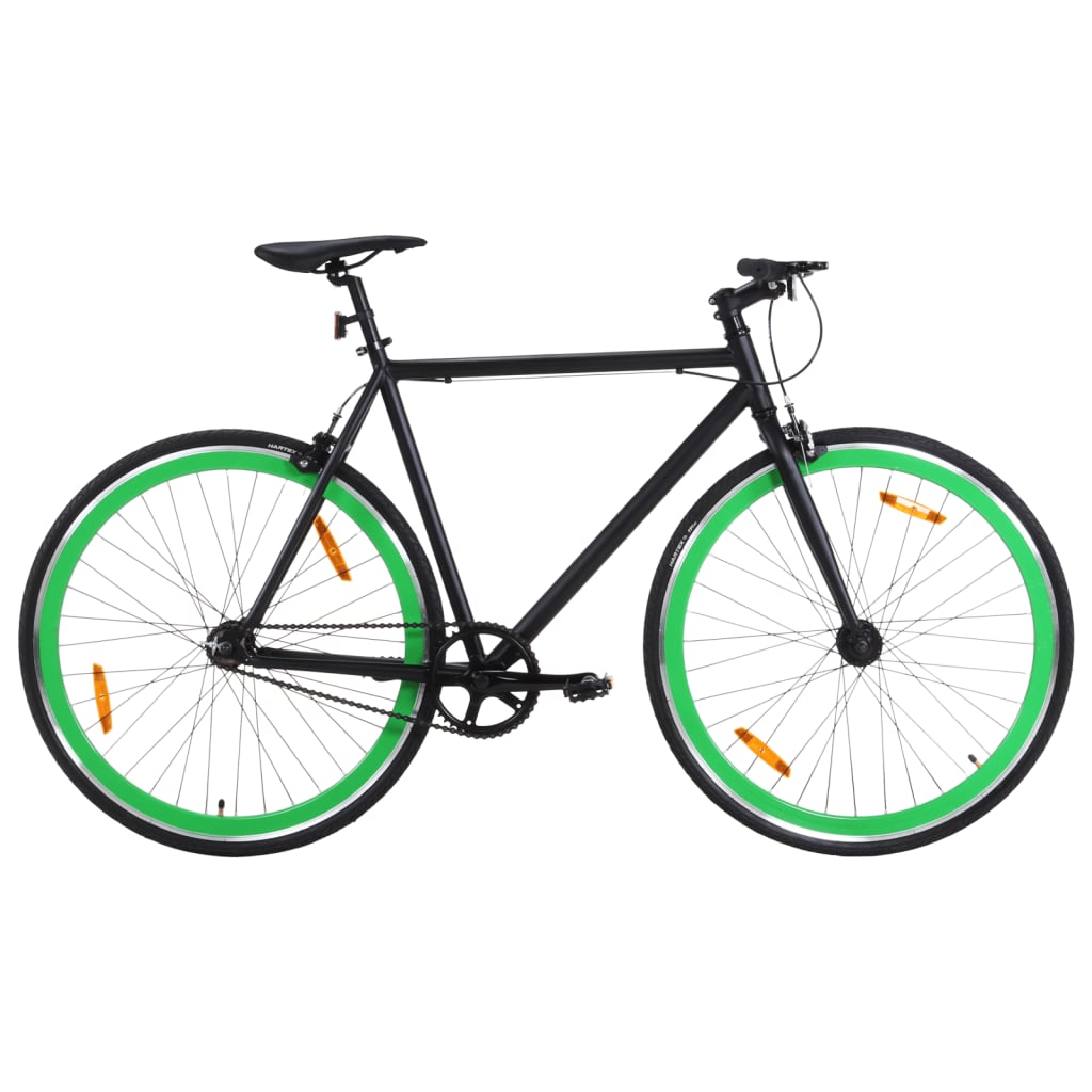 vidaXL Ποδήλατο Μονής Ταχύτητας Μαύρο και Πράσινο 700c 51 εκ.
