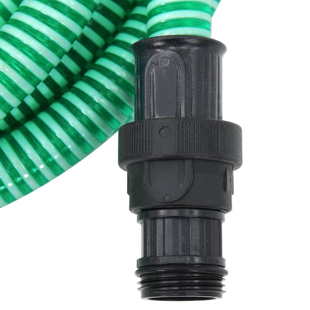 vidaXL Σωλήνας Αναρρόφησης με Συνδέσεις από PVC Πράσινος 4 μ/1" PVC