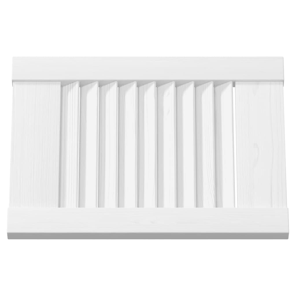 vidaXL Πόρτες ντουλαπιών Louvred Design 2 τεμάχια Λευκό 39,5x29,5 cm