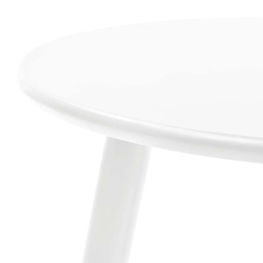 vidaXL Σετ Βοηθητικά Τραπέζια 2 τεμ. Λευκά από Μασίφ Ξύλο Πεύκου