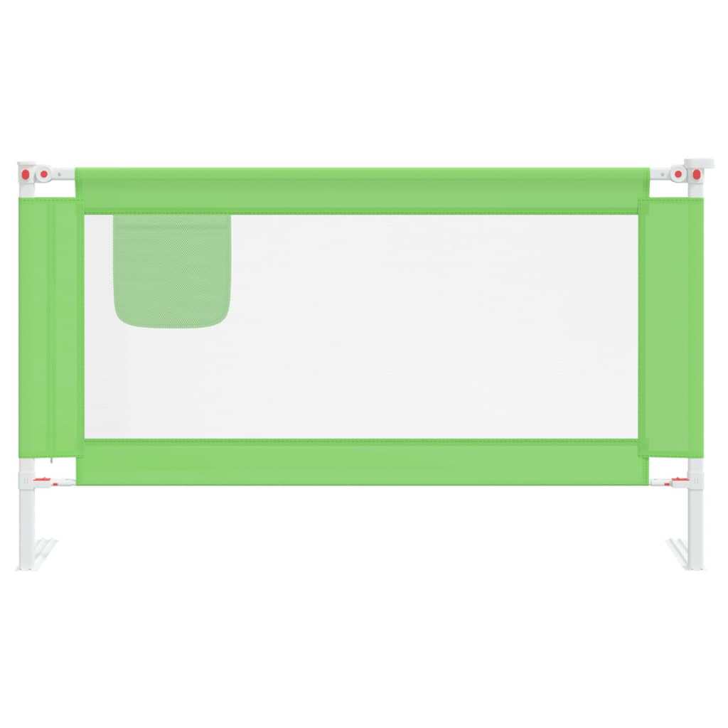 vidaXL Μπάρα Κρεβατιού Προστατευτική Πράσινη 140 x 25 εκ. Υφασμάτινη