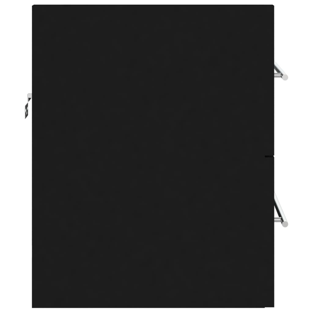 vidaXL Ντουλάπι Νιπτήρα Μαύρο 60 x 38,5 x 48 εκ. από Μοριοσανίδα