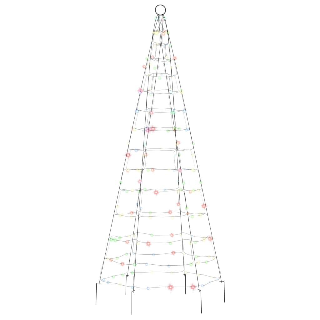 vidaXL Χριστουγεν. Δέντρο για Ιστό Σημαίας 200 LED Πολύχρωμο 180 εκ.