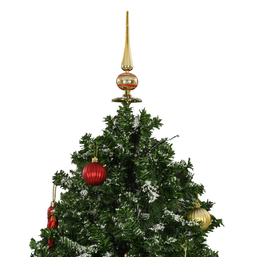 vidaXL Χριστουγεννιάτικο Δέντρο που Χιονίζει Πράσινο 140 εκ. με Βάση