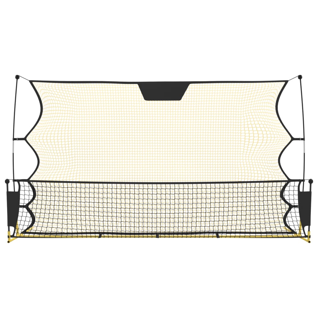 vidaXL Δίχτυ Ποδοσφαίρου Μαύρο & Κίτρινο 183x85x120 εκ. από Πολυεστέρα