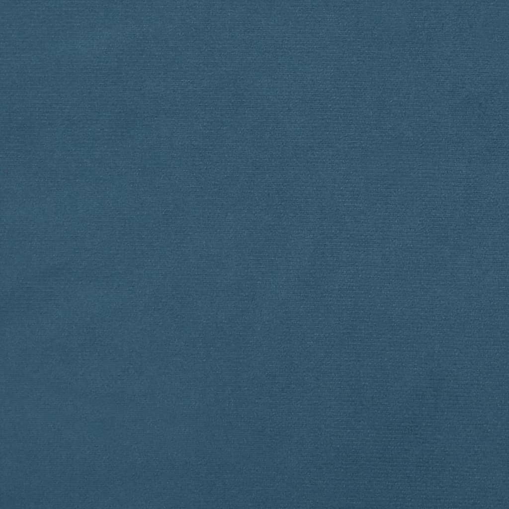 vidaXL Κεφαλάρι με Πτερύγια Σκούρο Μπλε 93 x 23 x 118/128εκ.Βελούδινο