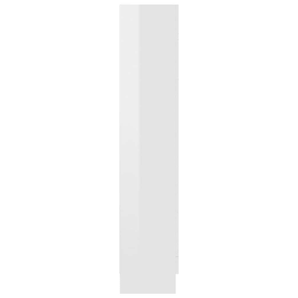 vidaXL Βιτρίνα Γυαλιστερό Λευκό 82,5 x 30,5 x 150 εκ. Μοριοσανίδα