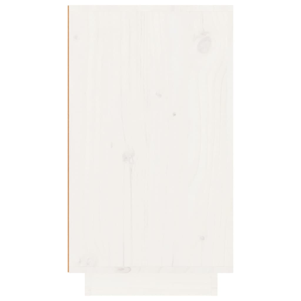 vidaXL Κάβα Κρασιών Λευκή 23 x 34 x 61 εκ. από Μασίφ Ξύλο Πεύκου