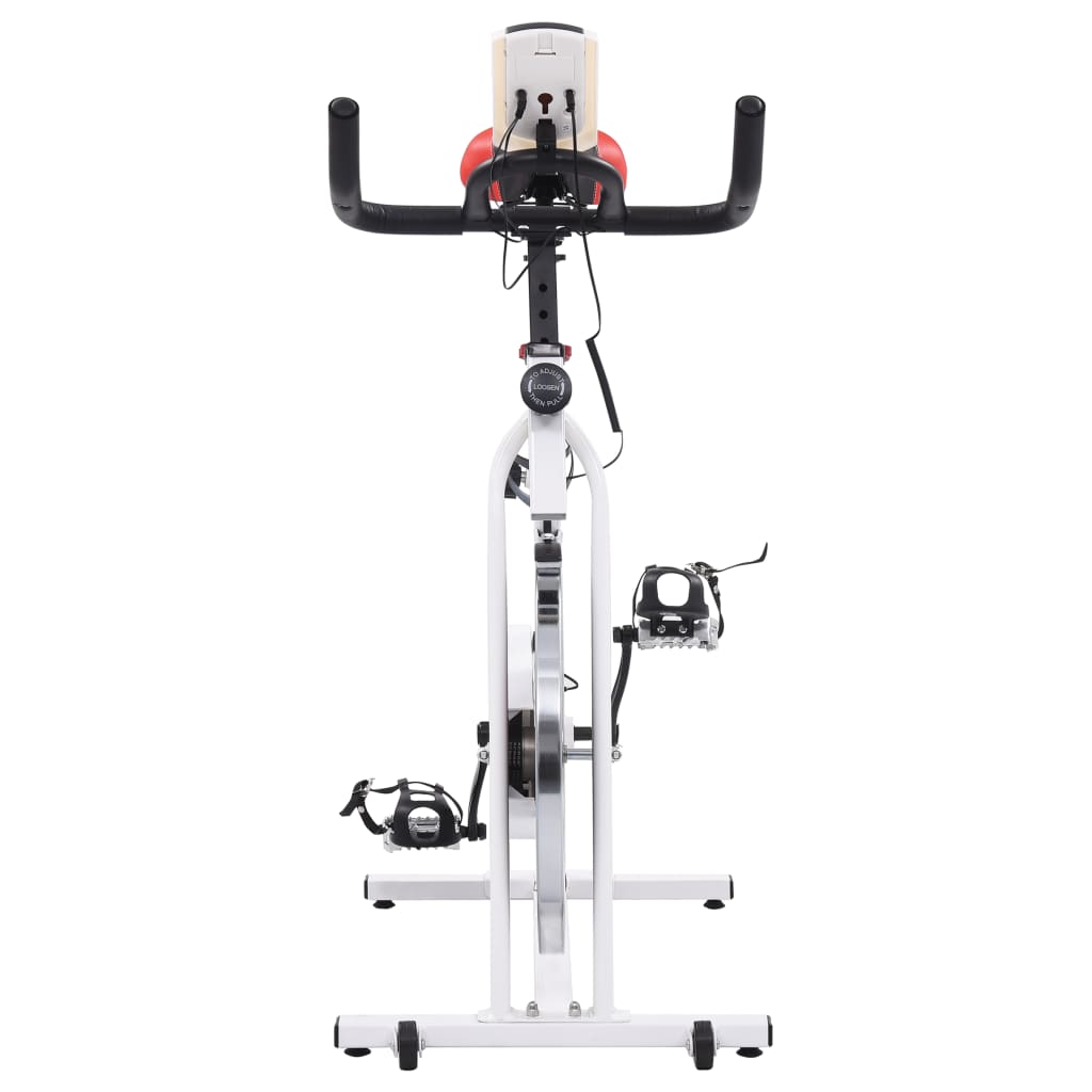 vidaXL Ποδήλατο Γυμναστικής με Αισθητήρες Παλμών Κόκκινο/Λευκό