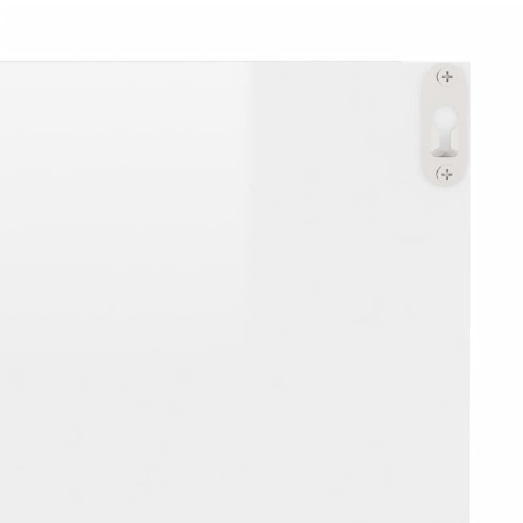 vidaXL Ραφιέρες Τοίχου 2 τεμ. Γυαλιστερό Λευκό 40 x 11,5 x 18 εκ.