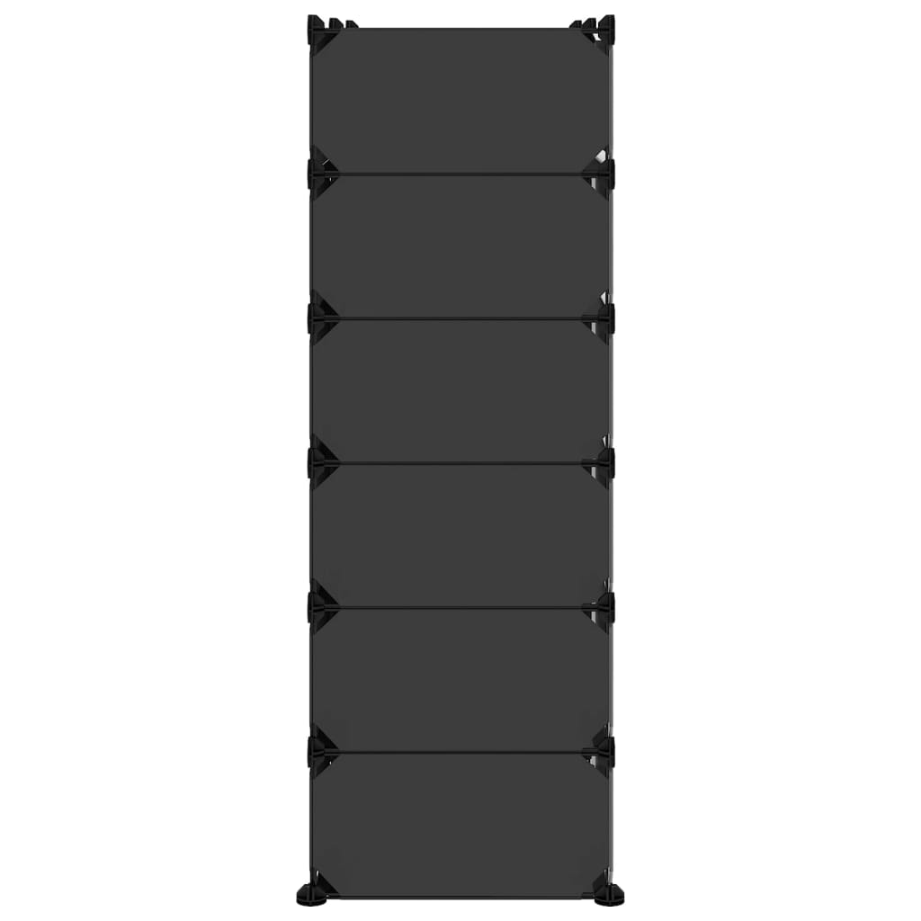vidaXL Παπουτσοθήκη Μαύρη 94,5 x 36,5 x 106 εκ. από Πολυπροπυλένιο
