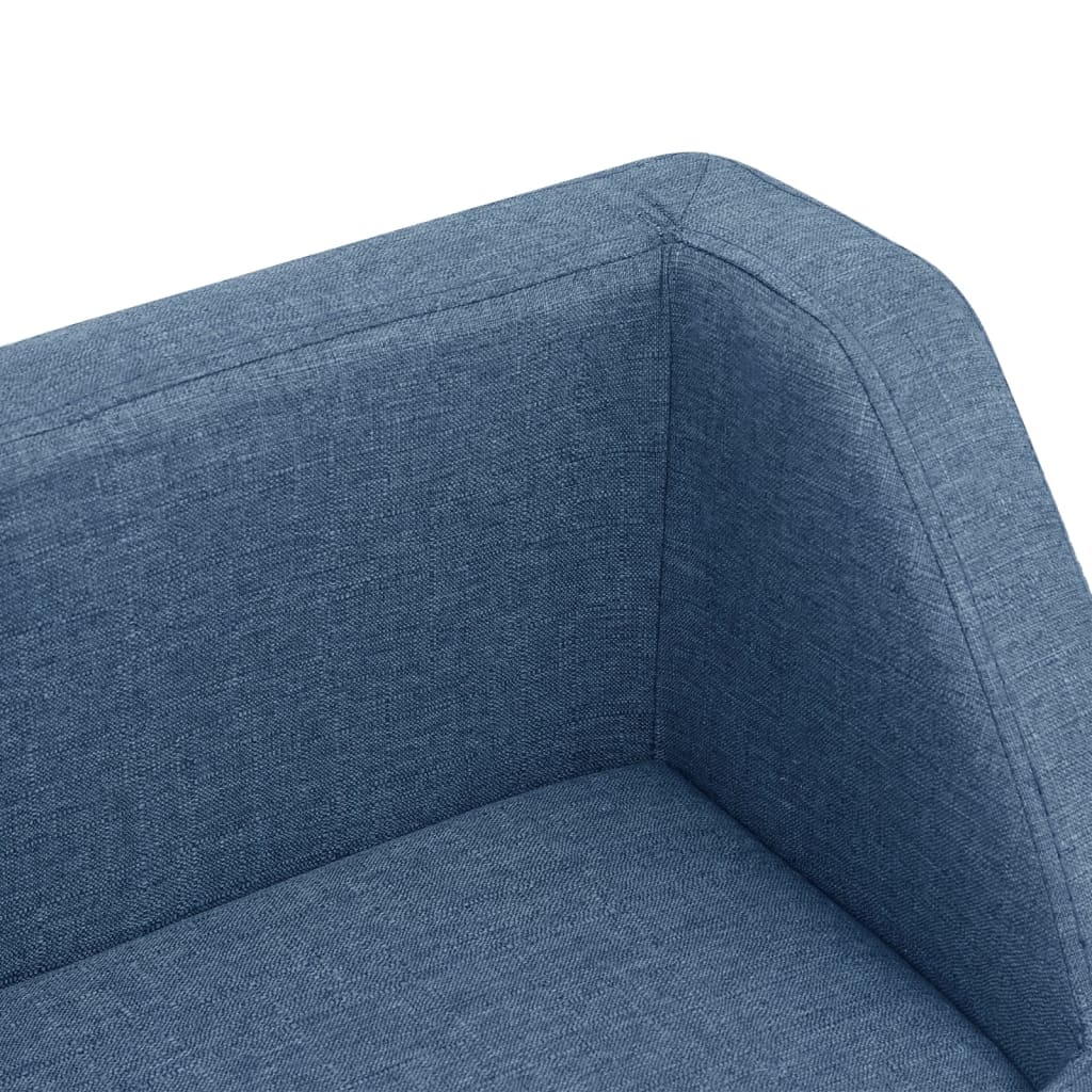 vidaXL Καναπές - Κρεβάτι Σκύλου Μπλε 60 x 37 x 39 εκ. Λινό Ύφασμα