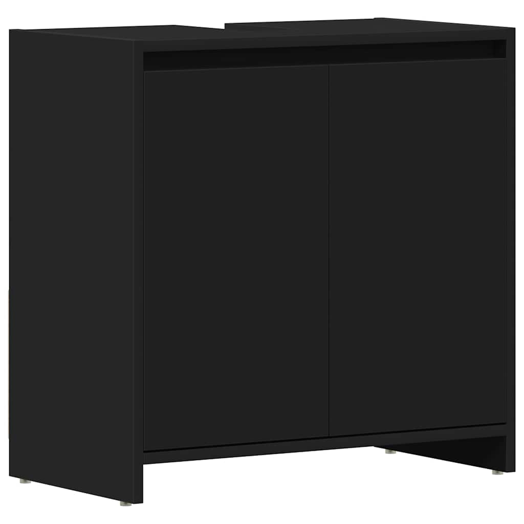 vidaXL Ντουλάπι Νιπτήρα Μαύρο 60 x 33 x 61 εκ. από Επεξ. Ξύλο