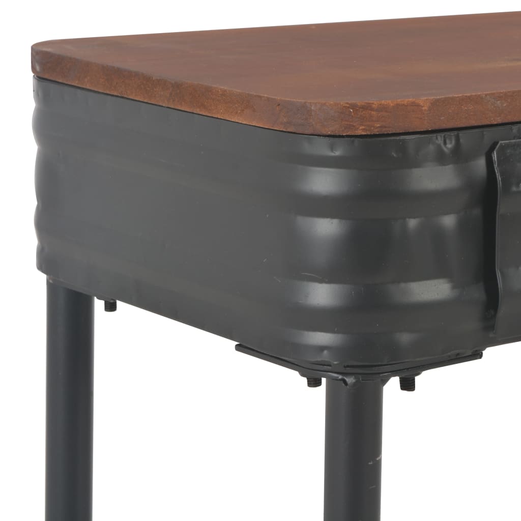 vidaXL Κονσόλα Τραπέζι με 2 Συρτάρια 120x30x75 εκ. Μασίφ Ξύλο Ελάτης