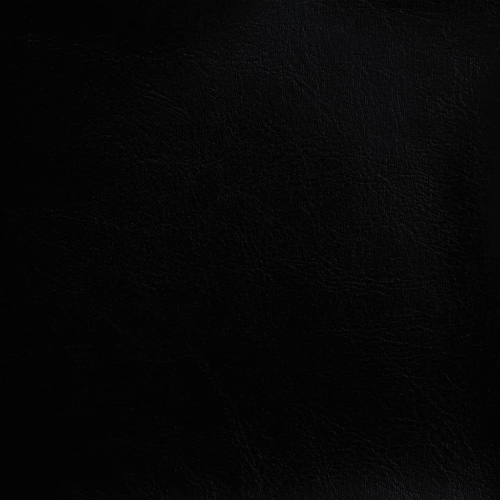 vidaXL Πολυθρόνα Μπάρελ με Υποπόδιο Μαύρη από Συνθετικό Δέρμα