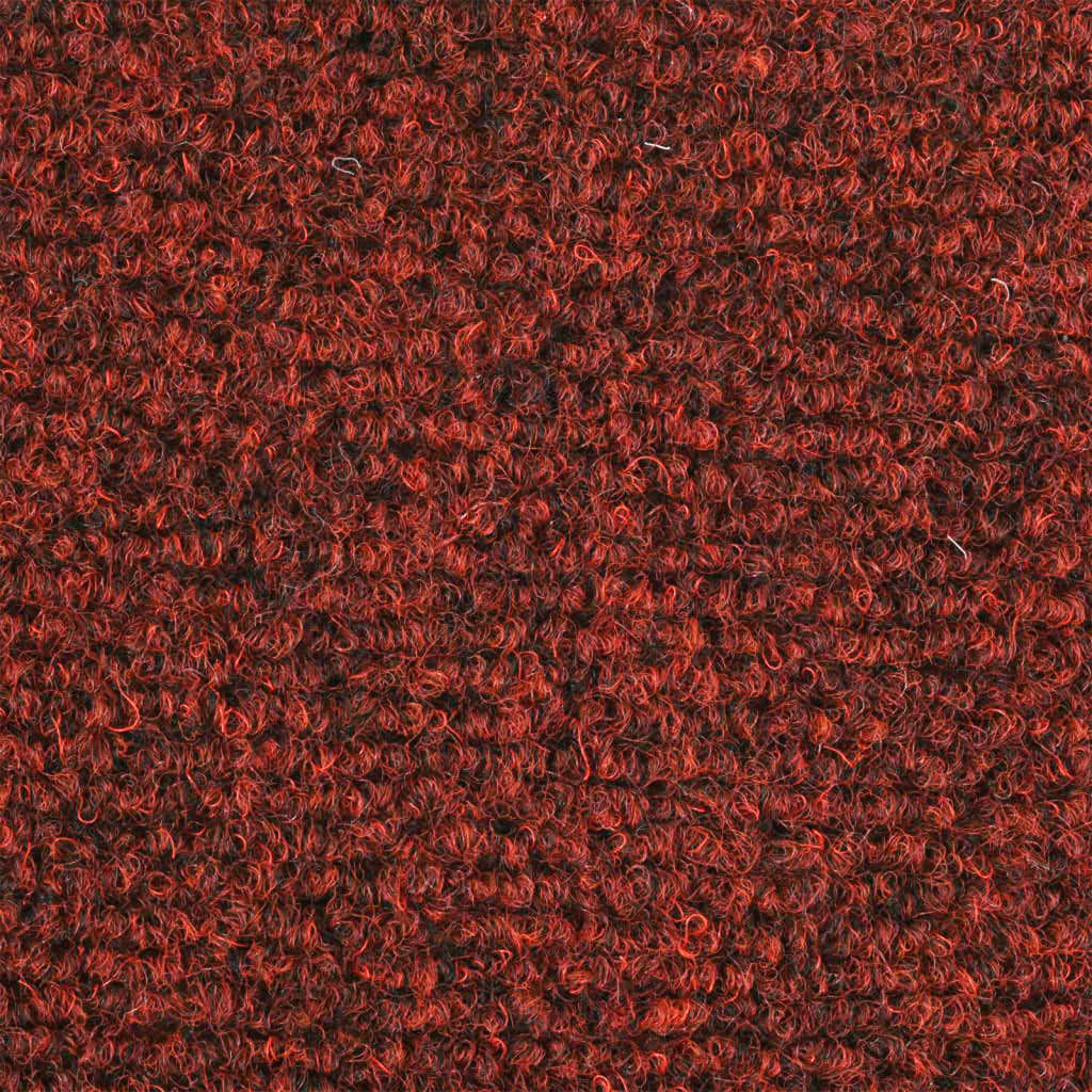vidaXL Πατάκια Σκάλας Αυτοκόλ. 10 τεμ. Κόκκινα 56x17x3 εκ Βελονιασμένα