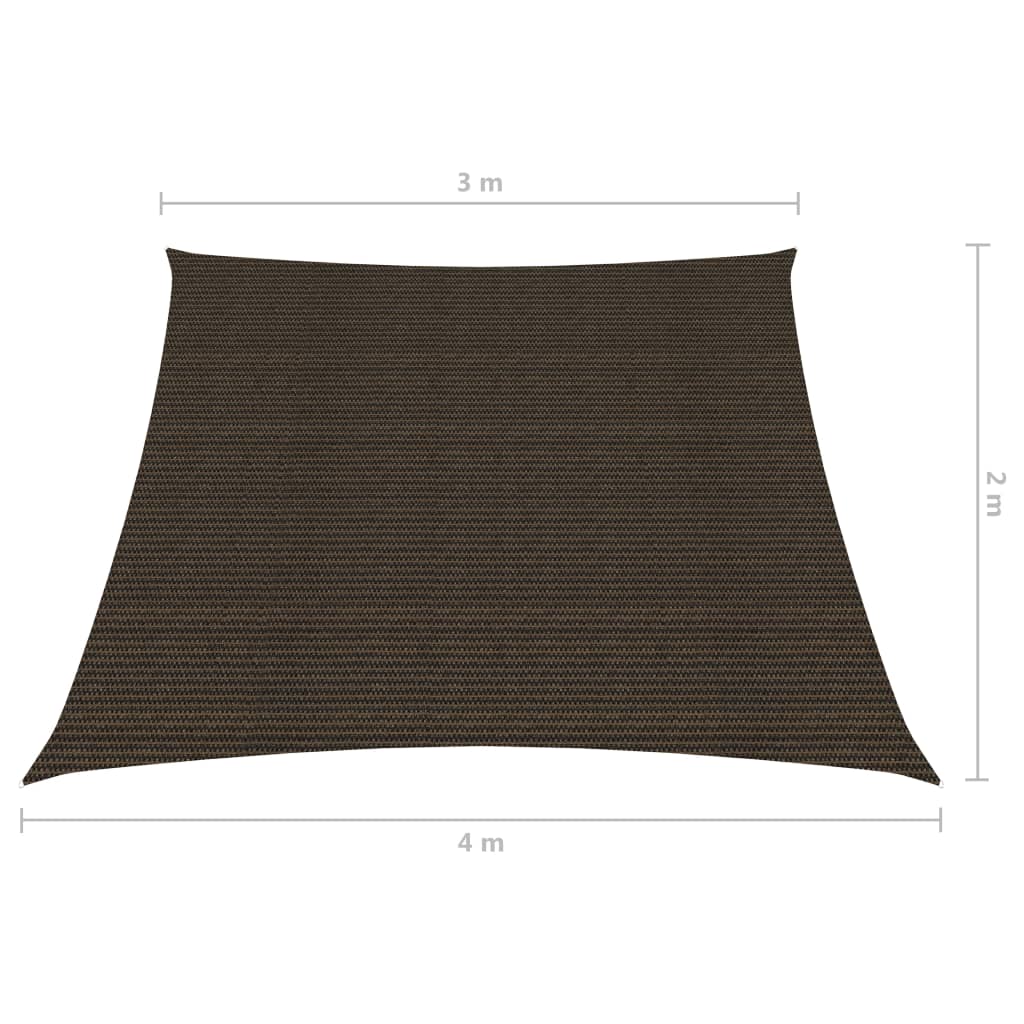 vidaXL Πανί Σκίασης Καφέ 3/4 x 2 μ. από HDPE 160 γρ./μ²