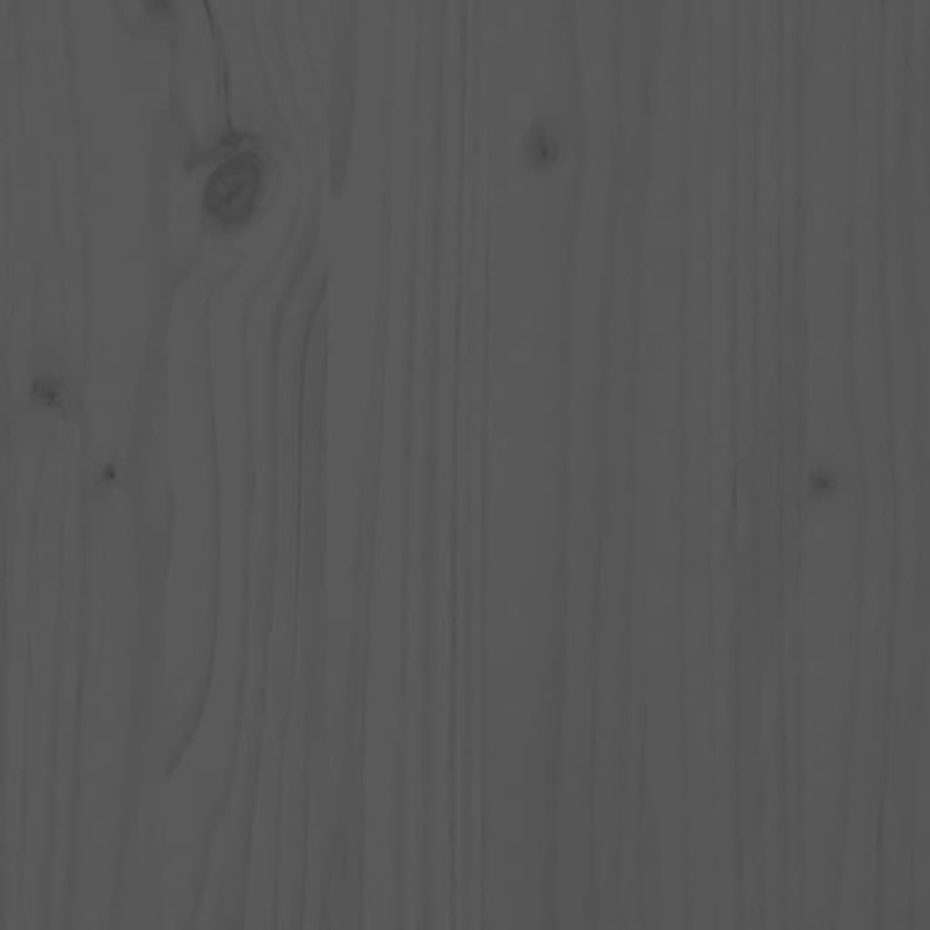vidaXL Πλαίσιο Κρεβατιού Γκρι 90 x 190 εκ. Μασίφ Ξύλο Πεύκου Single