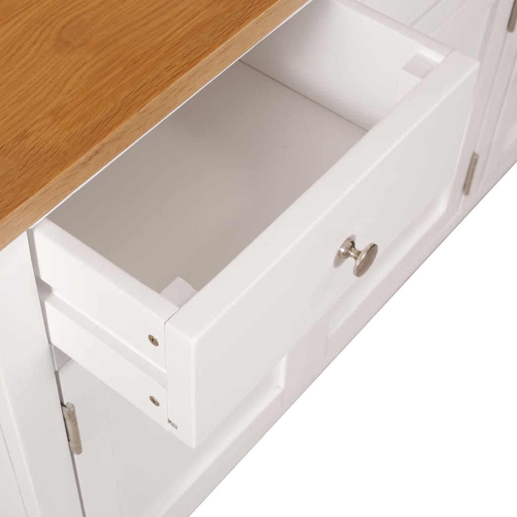 vidaXL Μπουφές 110 x 33,5 x 70 εκ. από Μασίφ Ξύλο Δρυός