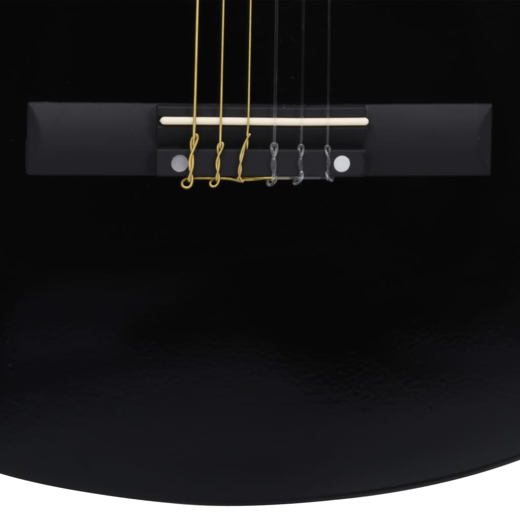vidaXL Ακουστική Κιθάρα με 6 Χορδές/Ισοσταθμιστής Σετ 12 τεμ. Μαύρη