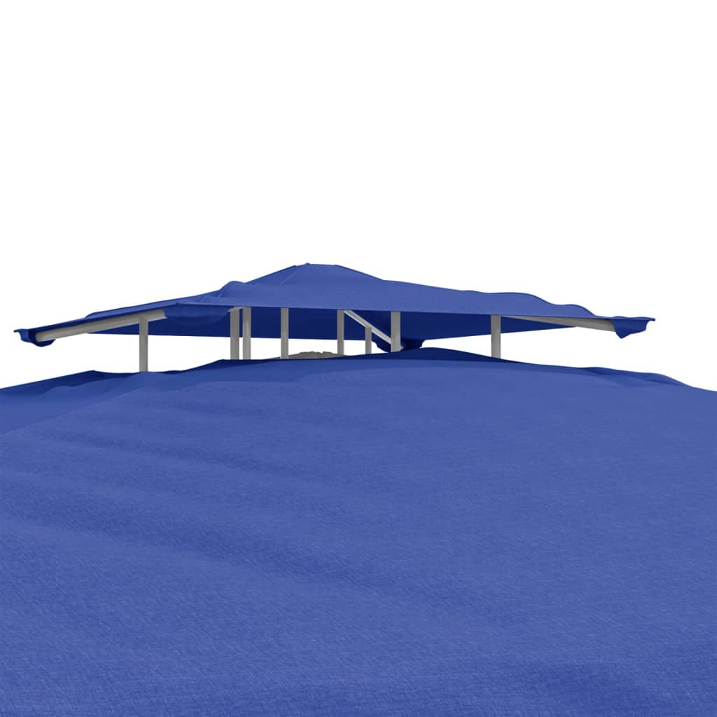vidaXL Κιόσκι με Διπλή Οροφή Μπλε 3 x 3 x 2,68 μ. Υφασμάτινο