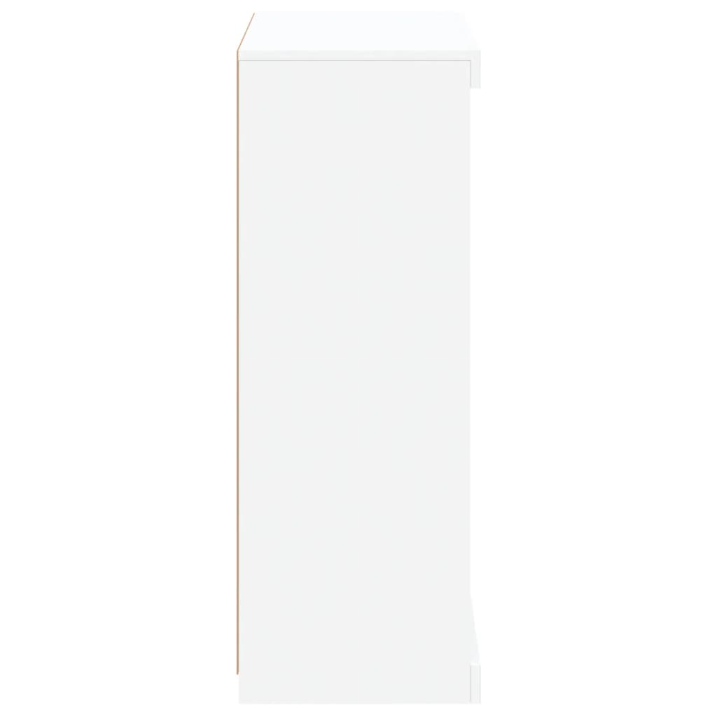 vidaXL Μπουφές με Φώτα LED Λευκός 60,5 x 37 x 100 εκ.